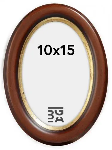 Molly Rama Ovala Din Sticla Maro 10x15 cm Discount