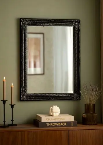 Reducere Oglindă Antique Negru 50x70 cm