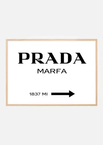 Prada Black Poster (21x29.7 cm (A4)) Retur gratuit