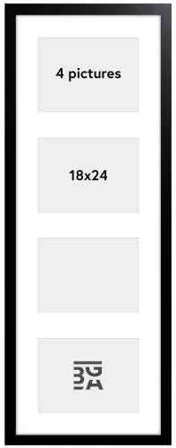 Reducere extra Black Wood Ramă pentru colaj - 4 Fotografii (18x24 cm)