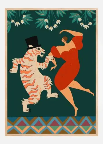 A Date With a Wild Cat Poster (21x29.7 cm (A4)) Reducere specială