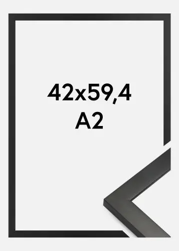 Ramă Jämtland Mată Sticlă acrilică (Antireflex) Negru 42x59,4 cm (A2) Reduceri