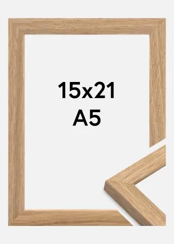 Ramă Vemdalen Mată Sticlă acrilică (Antireflex) Stejar 15x21 cm (A5) Nu rata