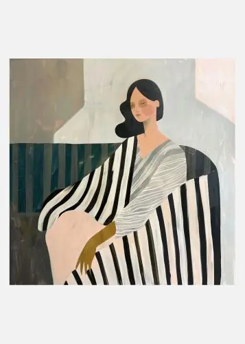 Woman In Recline Tablou pe pânză (30x30 cm) Disponibil imediat
