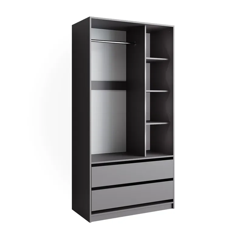 Dulap pentru copii Elmo antracit 100x200 cm cu 2 sertare Vicco Super ofertă