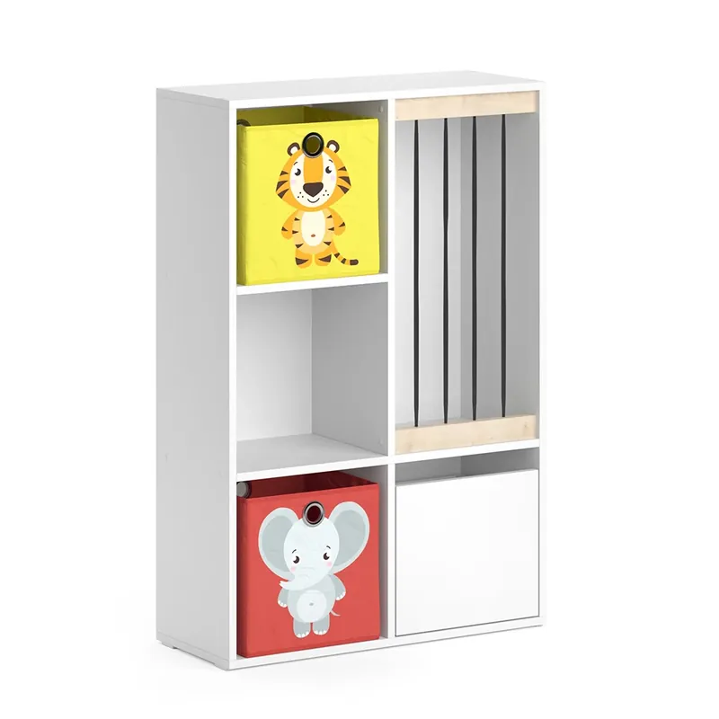 Ofertă Raft pentru copii Luigi Alb 29.2x107.8 cm cu 2 cutii pliabile opt.2 Vicco