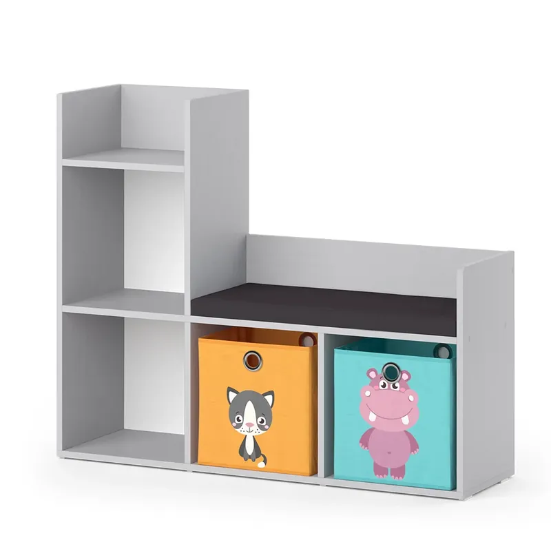 Comandă acum Raft pentru copii Luigi Gri 107.2x88.6 cm cu 2 cutii pliabile opt.2 Vicco