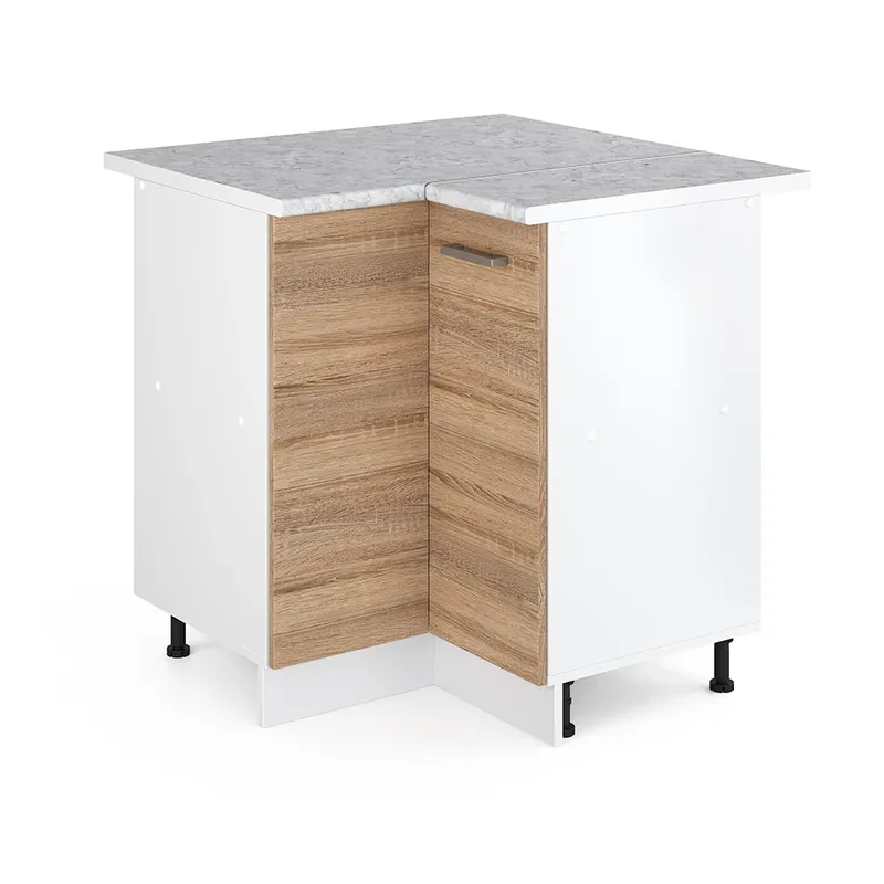 Ofertă de sezon Dulap de bază de colț R-Line Sonoma 75.6 cm , AP Marmură Vicco