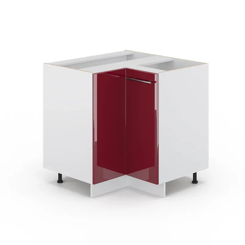 Dulap de bază de colț Fame-Line Bordeaux lucios ridicat 80.5 cm fara blat Vicco Doar azi