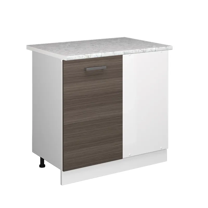 Cumpără online Dulap de bază de colț R-Line Gri nobil 86 cm , AP Marmură Vicco