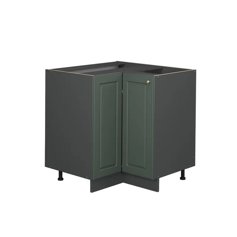 Chilipir Dulap de bază de colț Fame-Line Casă de țară verde și aurie 80.5 cm fara blat Vicco