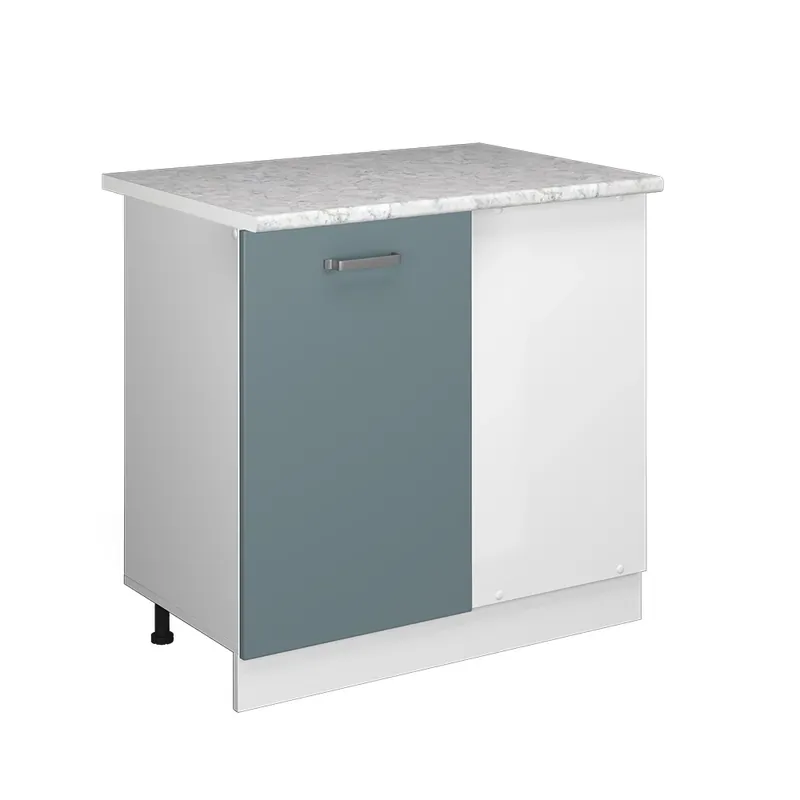 Dulap de bază de colț R-Line Albastru-gri 86 cm , AP Marmură Vicco Promoție