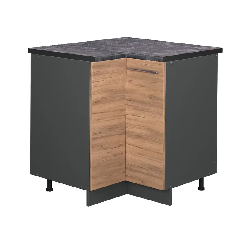 Dulap de bază de colț Fame-Line Stejar Goldkraft 80.5 cm , AP Antracit Vicco Reducere specială