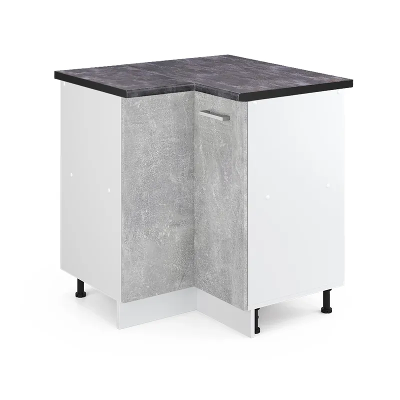 Dulap de bază de colț R-Line beton 75.6 cm , AP Antracit Vicco Plată sigură