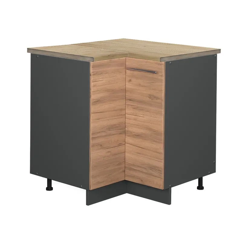 Cel mai vândut Dulap de bază de colț Fame-Line Stejar Goldkraft 80.5 cm , AP Stejar Vicco