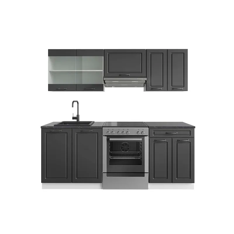 Kitchenette R-Line Casă de țară antracit/alb 200 cm , AP Antracit Vicco Retur gratuit