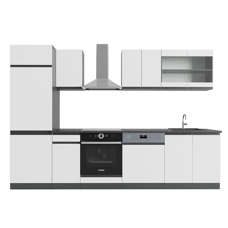 Plată sigură Kitchenette R-Line Alb/antracit 300 cm , AP Antracit Vicco