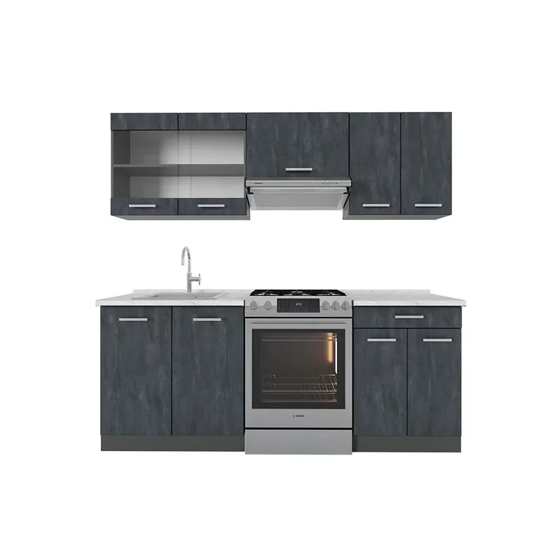 Doar azi Kitchenette R-Line Beton negru/antracit 200 cm marmură AP Vicco