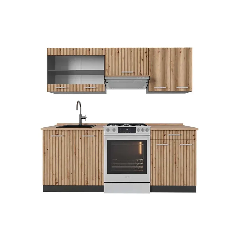 Preferatul clienților Kitchenette R-Line Stejar artizanal/antracit 200 cm , AP Stejar Vicco
