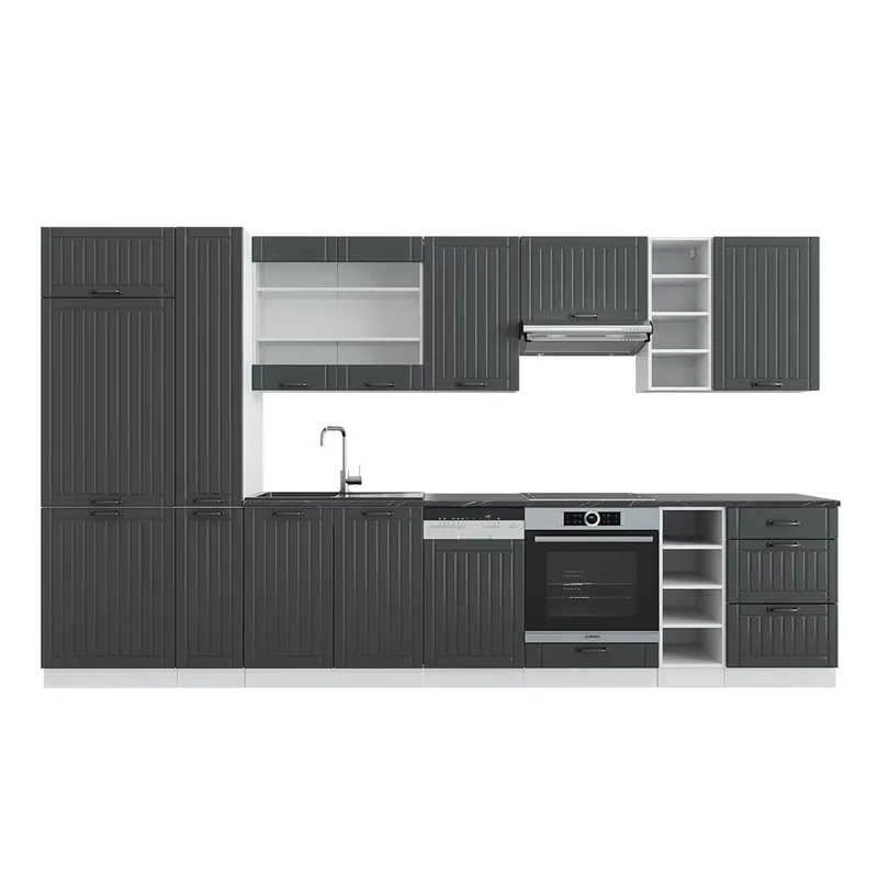 Kitchenette Fame-Line Casă de țară antracit/alb 355 cm , AP Antracit Vicco Preț promoțional