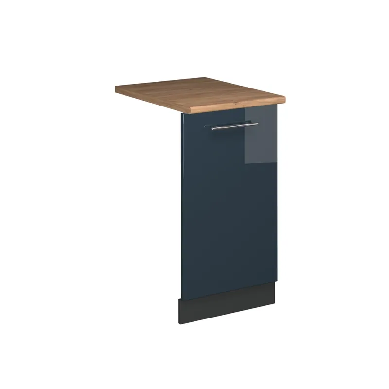 Ofertă limitată ViccoPanou frontal pentru mașina de spălat vase"Fame-Line",Albastru închis înalt lucios ,45cm, AP Stejar