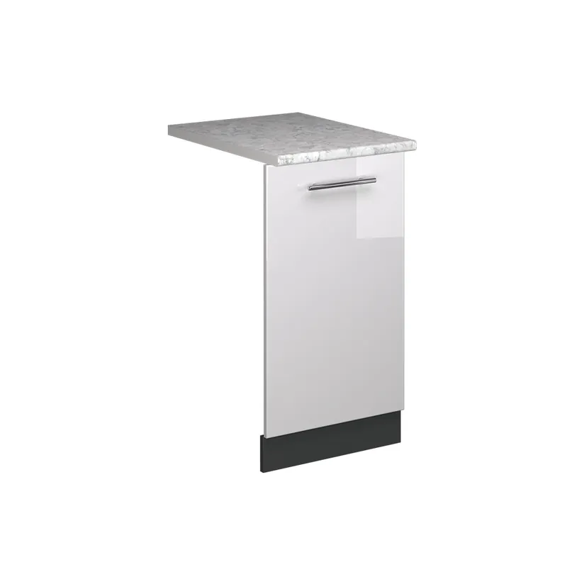 Calitate înaltă ViccoPanou frontal pentru mașina de spălat vase"Fame-Line",Alb lucios ridicat ,45cm, AP Marmură