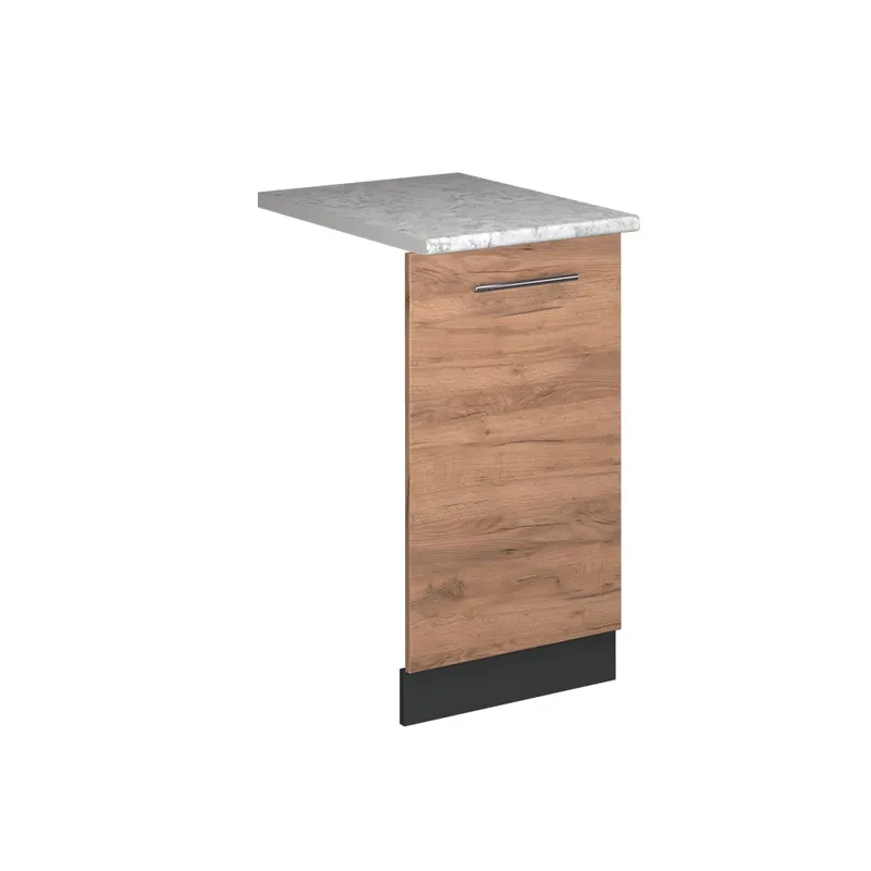 Retur ușor ViccoPanou frontal pentru mașina de spălat vase"Fame-Line",Stejar Goldkraft ,45cm, AP Marmură