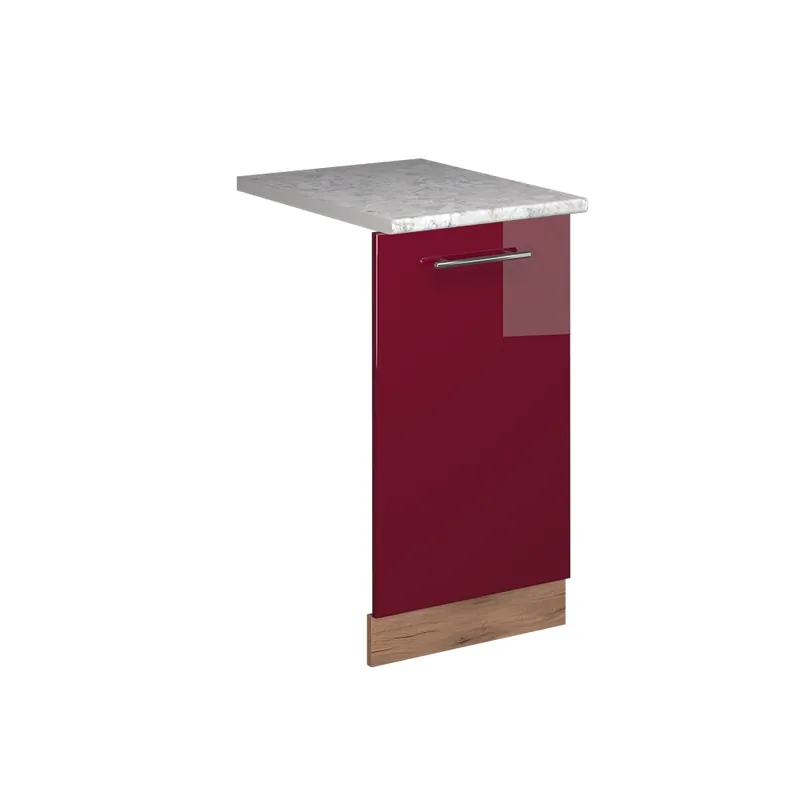 Ofertă limitată ViccoPanou frontal pentru mașina de spălat vase"Fame-Line",Bordeaux lucios ridicat ,45cm, AP Marmură