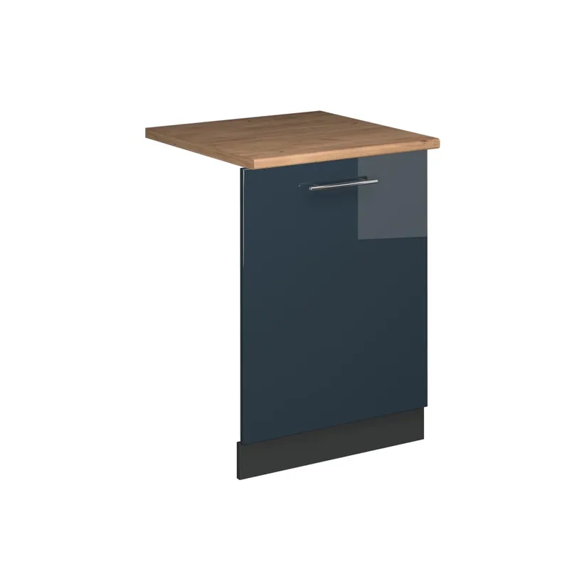 Expediere rapidă ViccoPanou frontal pentru mașina de spălat vase"Fame-Line",Albastru închis înalt lucios ,60cm, AP Stejar