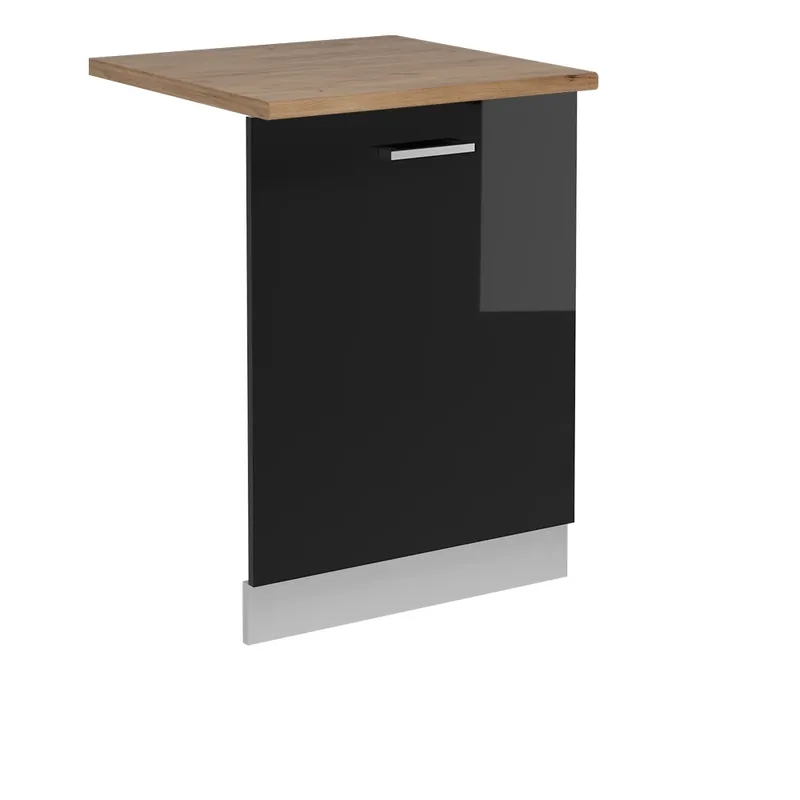 Doar azi ViccoPanou frontal pentru mașina de spălat vase"R-Line",Negru lucios ridicat ,60cm, AP Stejar