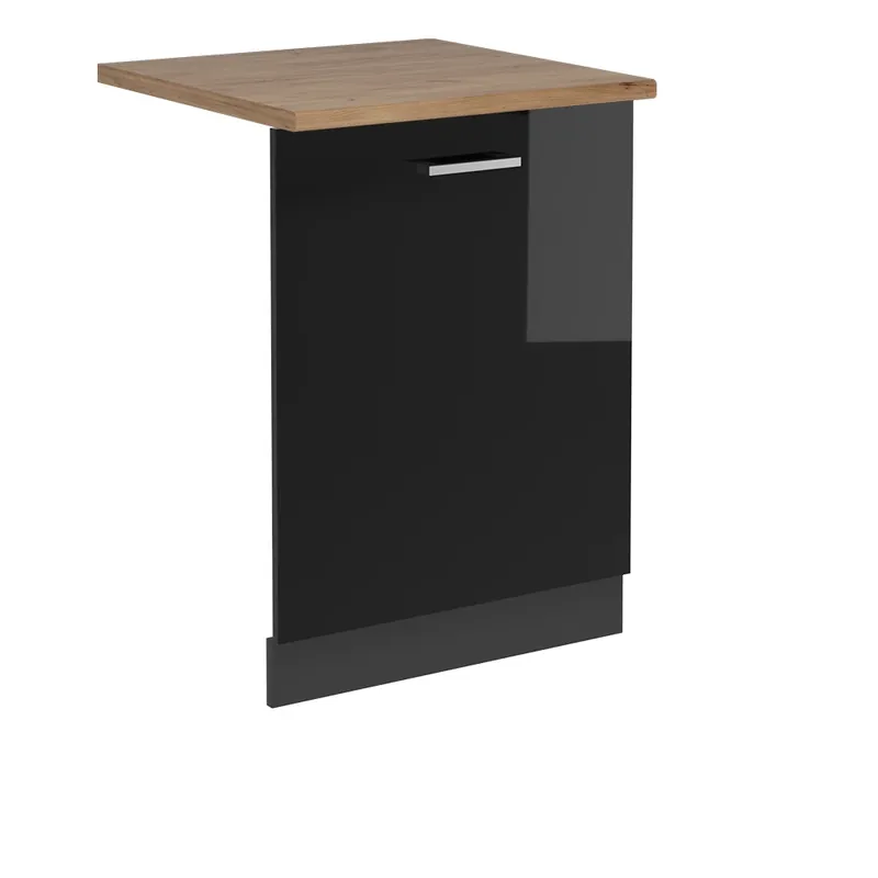 ViccoPanou frontal pentru mașina de spălat vase"R-Line",Negru lucios ridicat ,60cm, AP Stejar Calitate înaltă