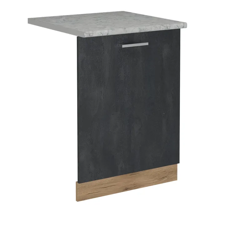 Reducere extra ViccoPanou frontal pentru mașina de spălat vase"R-Line",Beton negru ,60cm, AP Marmură
