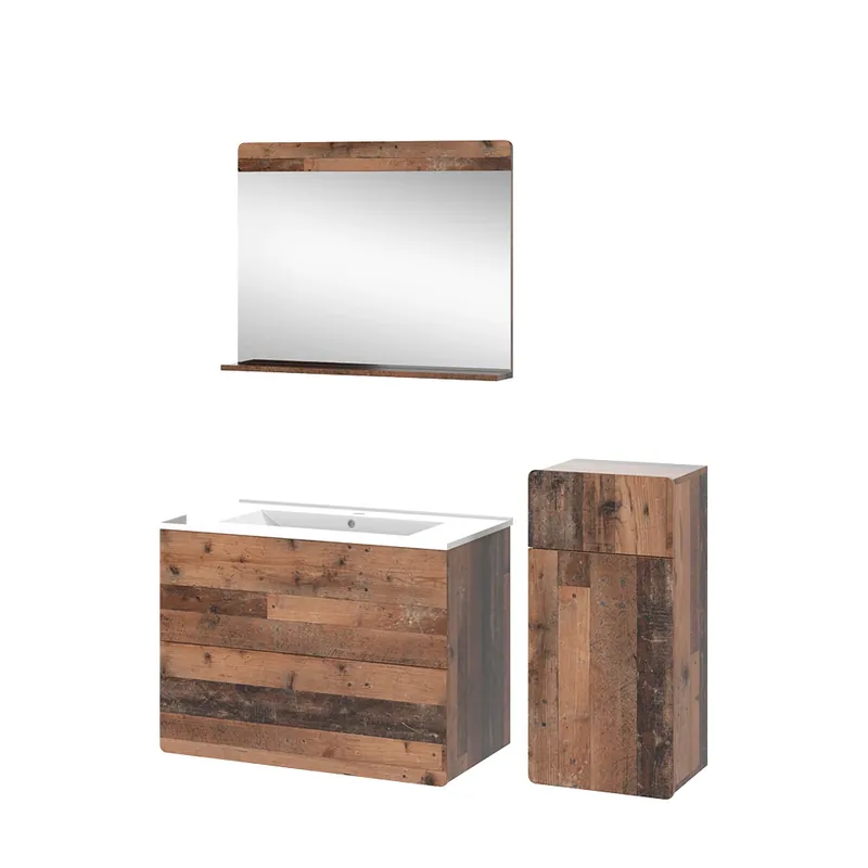 Reducere de preț Set mobilier baie Izan Stil vechi 4 piese cu unitate midi Vicco