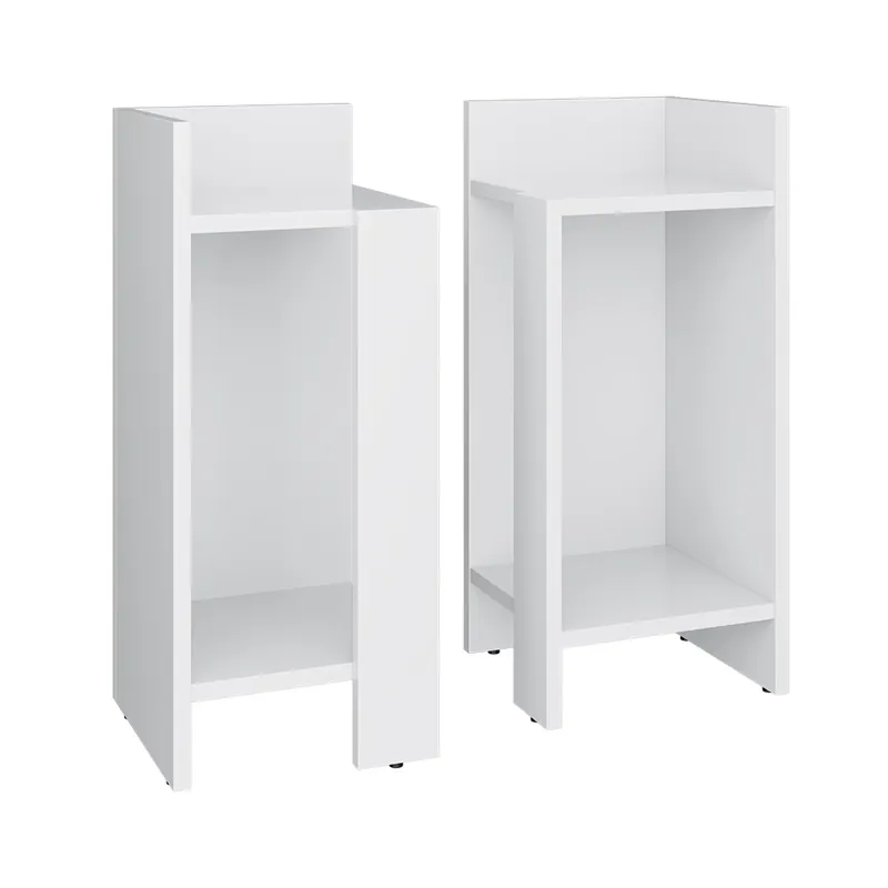 Măsuță de noptieră Lenar Alb Set de 2 Vicco Cumpără acum