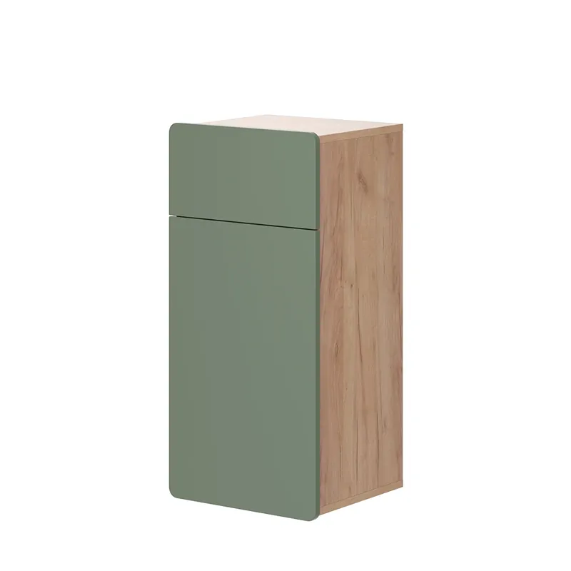 Dulap Midi Izan Stejar verde/Goldkraft 36.6x76.6 cm cu sertar și ușă Vicco Preț redus