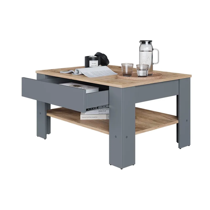 Masă de cafea Milan Stejar antracit/Goldkraft 92.2 x 65 cm Vicco Disponibil imediat