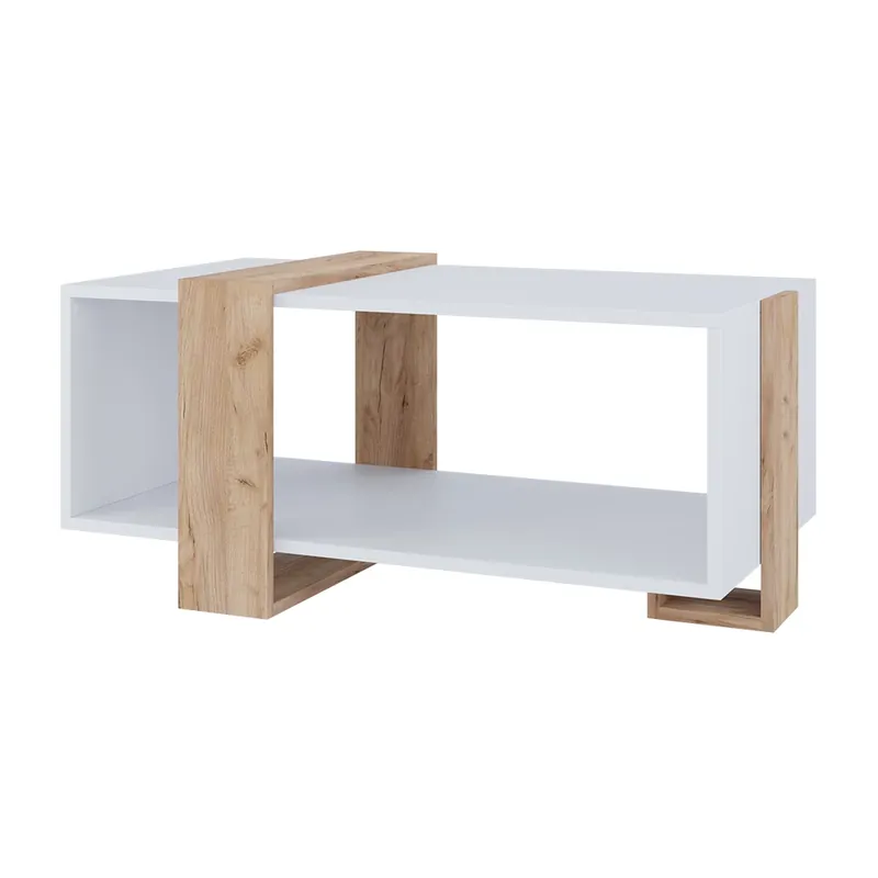 Masă de cafea Aven Stejar alb/golden 91.5 x 52 cm Vicco Ultima șansă