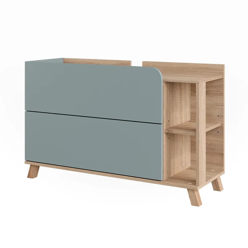 ViccoVanity unit pentru chiuvetă"Karen",Sonoma/albastru ,100x65 cm cu 2 sertare Livrare rapidă
