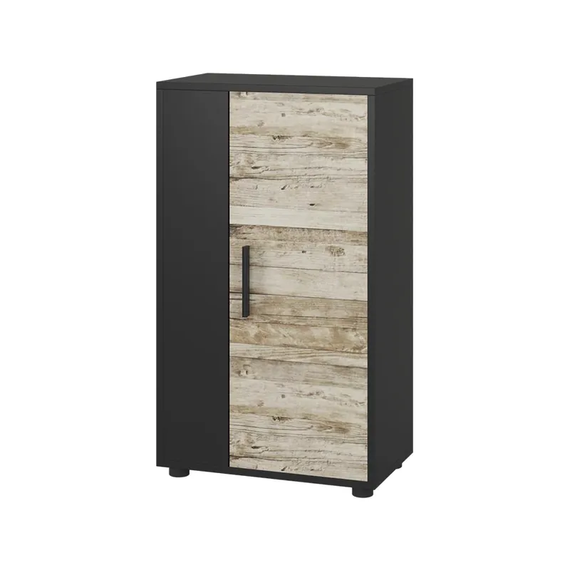 Retur ușor Comoda de sertare Berno Stejar negru/nisip 50.1x87.3 cm cu 2 compartimente Vicco