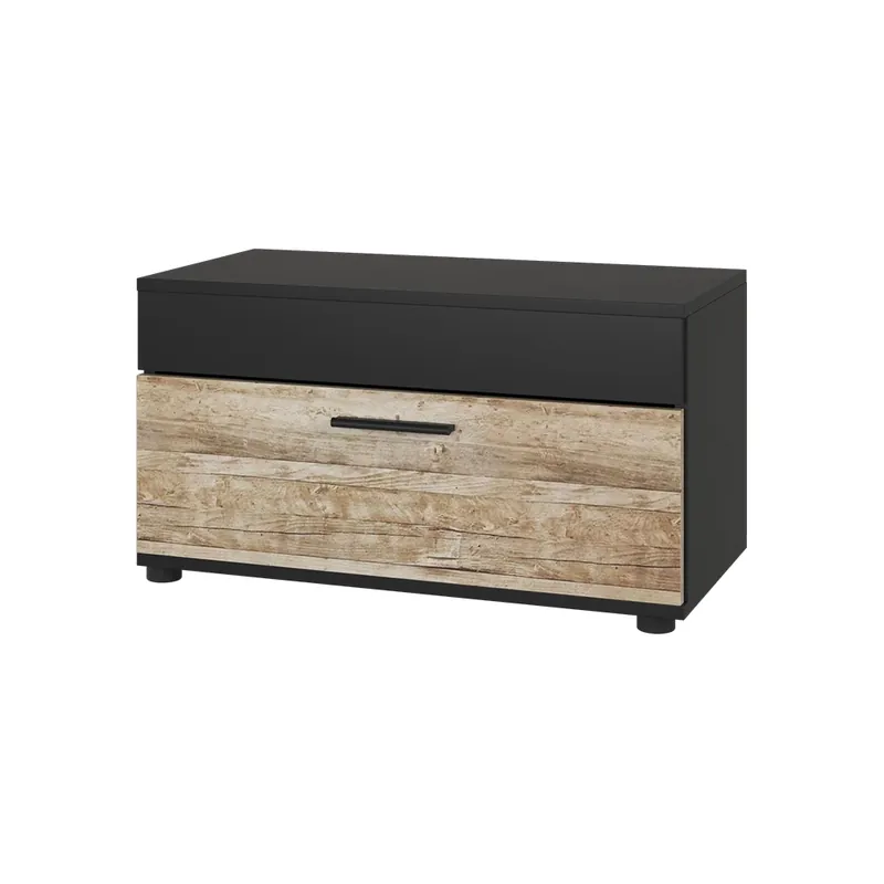 Camera de zi dulap Berno Stejar negru/nisip 70.8x38.9 cm cu ușă cu balamale Vicco Plată sigură