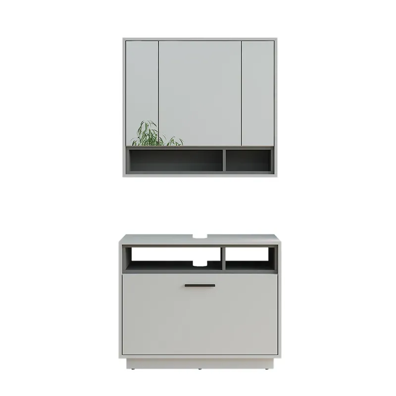 Set mobilier baie Beatrice Gri/antracit 2 părți Vicco Promoție