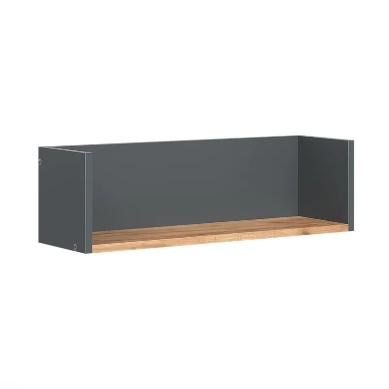 Plată securizată ViccoRaft de perete"Viktor",Stejar antracit/Goldkraft ,67.8x20 cm