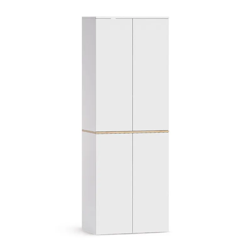 Reducere dulap multifuncțional Viktor Alb/Stejar artizanal 68x188.6 cm cu 6 compartimente închise Vicco