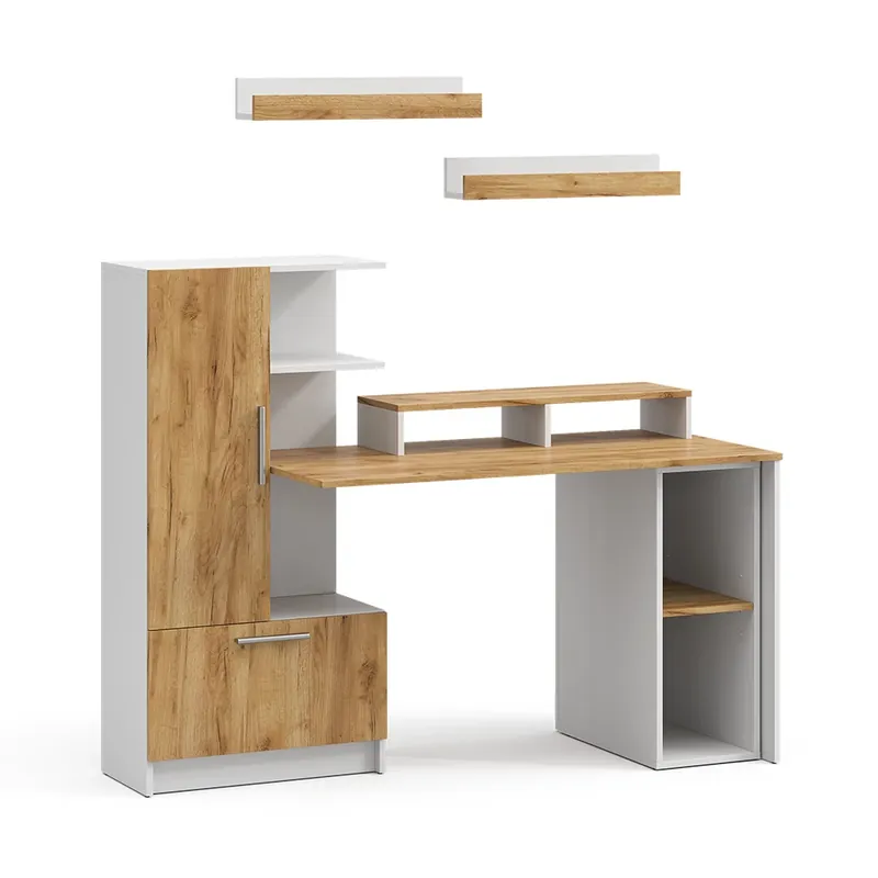 Birou Tomy Alb/Stejar auriu 150 x 59 cm Set de 5 Vicco Cumpără online
