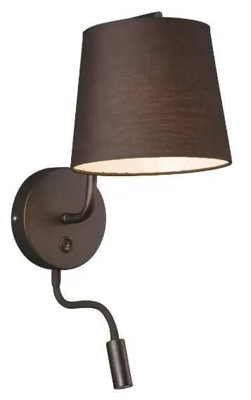 Aplică de perete Max Light Chicago II negru LED W0197 Preț promoțional
