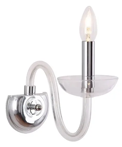 Comandă acum Lampă de perete Max Light Iris crom metal sticlă 1x40W W0199