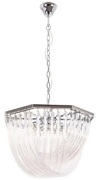 Ieftin Lampa suspendată Max Light Plaza P0286 crom 5 becuri 52 cm
