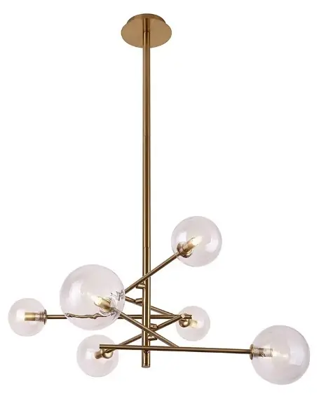 Retur ușor Lampă suspendată Max Light Lollipop P0294 alamă 6x40W sticlă metal