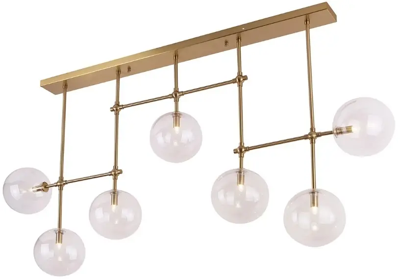 Livrare expres Plafonieră Max Light Lollipop P0295 alamă 7x40W metal sticlă