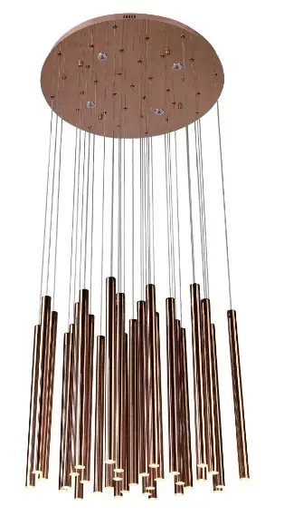 Popular Pendul Max Light Organic cupru LED dimabil 45W 37 surse Ø62 cm P0174D